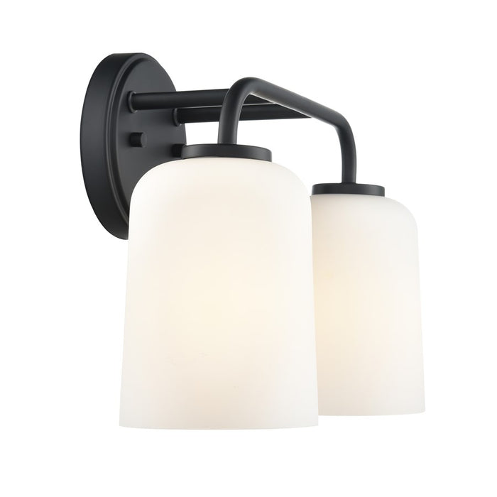 Millennium Lighting Laphia 2Lt 14" Vanity, Black/Etched Opal