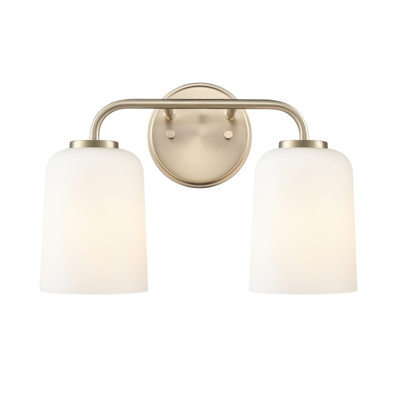 Millennium Lighting Laphia 2Lt 14" Vanity, Modern Gold/Etched Opal