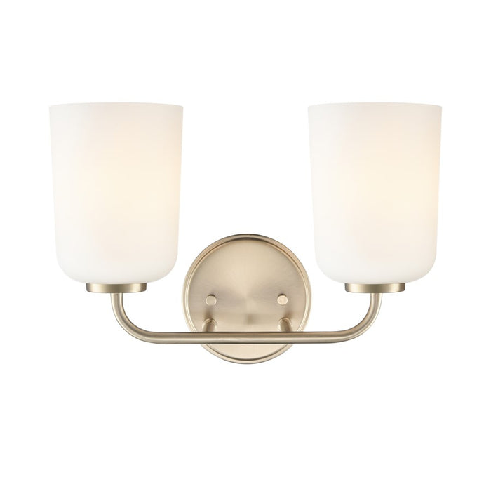 Millennium Lighting Laphia 2Lt 14" Vanity, Modern Gold/Etched Opal
