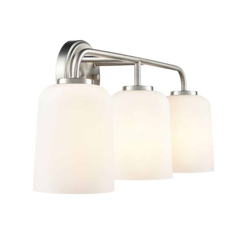 Millennium Lighting Laphia 3Lt 22" Vanity, Nickel/Etched Opal