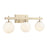 Millennium Lighting Coretta 3Lt 26" Vanity, Gold/Frosted Fluted - 215103-MG