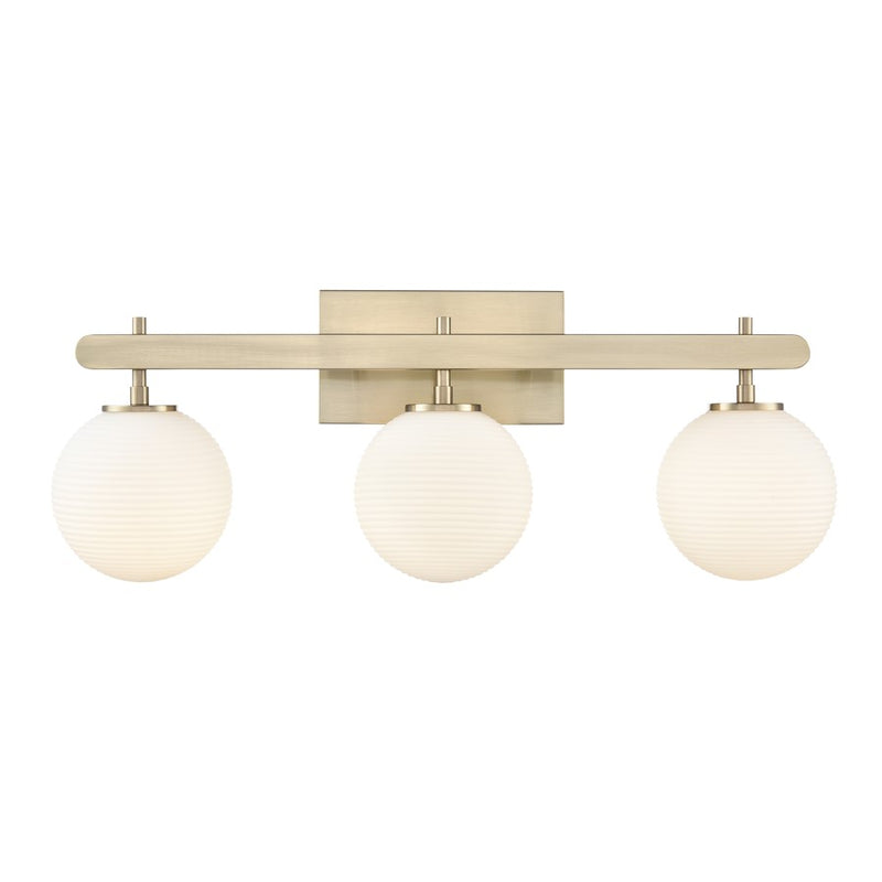 Millennium Lighting Coretta 3Lt 26" Vanity, Gold/Frosted Fluted