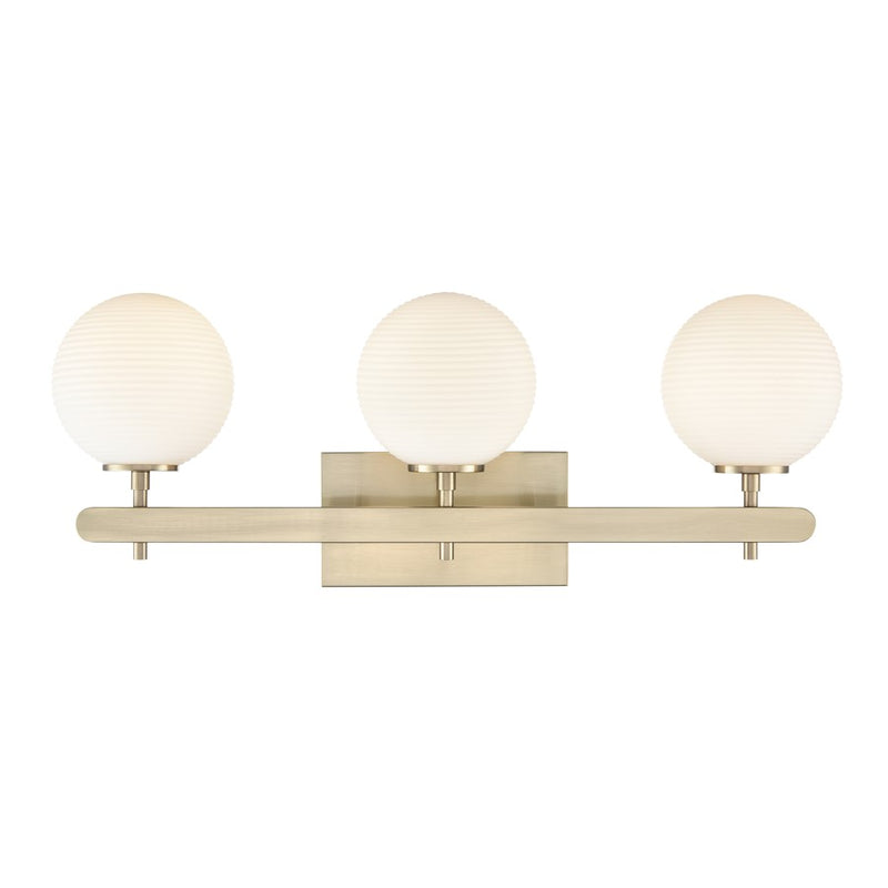 Millennium Lighting Coretta 3Lt 26" Vanity, Gold/Frosted Fluted