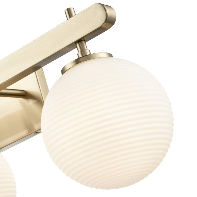 Millennium Lighting Coretta 3Lt 26" Vanity, Gold/Frosted Fluted