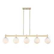 Millennium Lighting Coretta 5Lt 48" Island, Gold/Frosted Fluted - 215105-MG