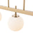 Millennium Lighting Coretta 5Lt 48" Island, Gold/Frosted Fluted