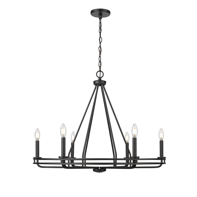 Millennium Lighting Jody 6Lt 33" Chandelier, Black