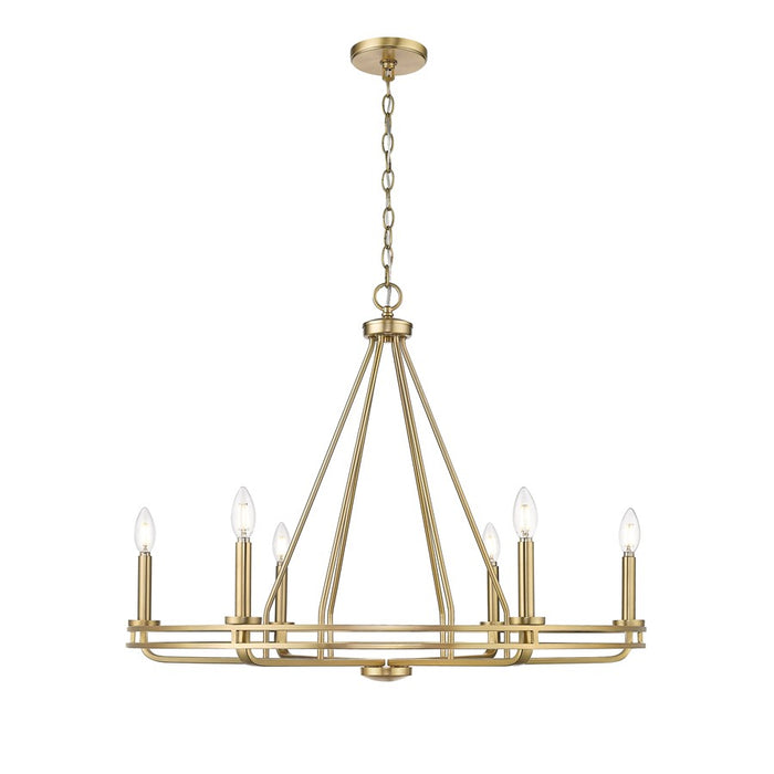 Millennium Lighting Jody 6Lt 33" Chandelier, Vintage Brass