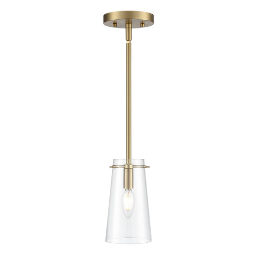 Millennium Lighting Maccan 1Lt 5" Pendant, Vintage Brass/Clear