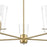 Millennium Lighting Maccan 5Lt 31" Chandelier, Vintage Brass/Clear