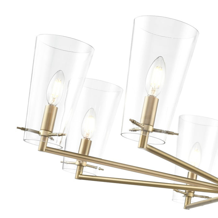 Millennium Lighting Maccan 8Lt 39" Chandelier, Vintage Brass/Clear