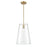 Millennium Lighting Maccan 1Lt 12" Pendant, Vintage Brass/Clear - 217101-VB