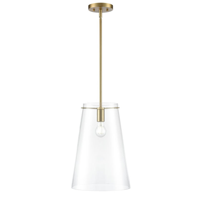 Millennium Lighting Maccan 1Lt 12" Pendant, Vintage Brass/Clear