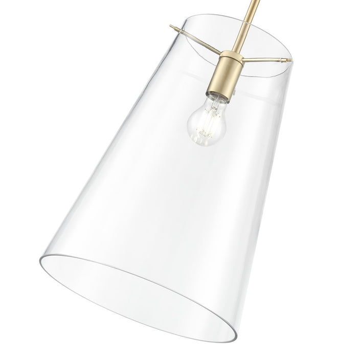 Millennium Lighting Maccan 1Lt 12" Pendant, Vintage Brass/Clear