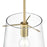 Millennium Lighting Maccan 1Lt 12" Pendant, Vintage Brass/Clear
