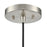 Millennium Lighting Khrisa 1Lt 15" Pendant, BN/Clear Hammered