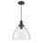 Millennium Lighting Khrisa 1Lt 15" Pendant, Black/Clear Hammered - 218101-MB
