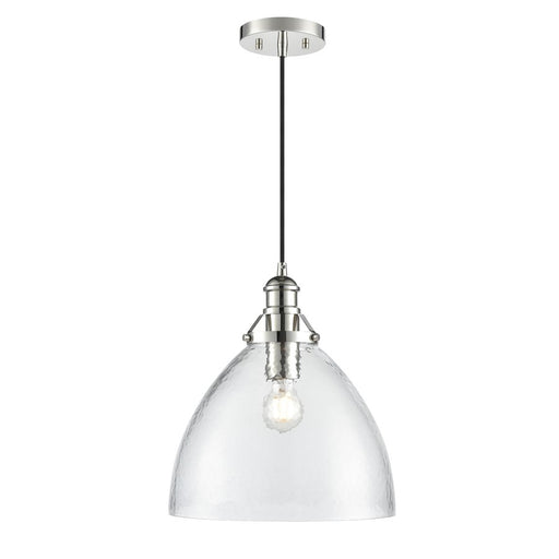 Millennium Lighting Khrisa 1Lt 15" Pendant, PN/Clear Hammered