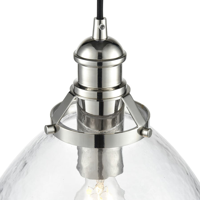 Millennium Lighting Khrisa 1Lt 15" Pendant, PN/Clear Hammered