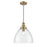 Millennium Lighting Khrisa 1Lt 15" Pendant, Brass/Clear Hammered - 218101-VB