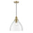 Millennium Lighting Khrisa 1Lt 15" Pendant, Brass/Clear Hammered