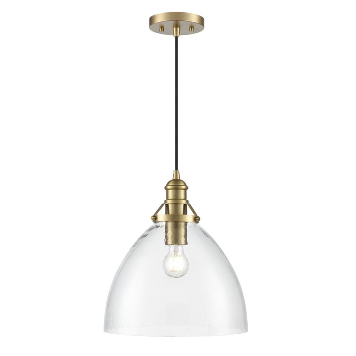 Millennium Lighting Khrisa 1Lt 15" Pendant, Brass/Clear Hammered