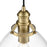 Millennium Lighting Khrisa 1Lt 15" Pendant, Brass/Clear Hammered
