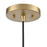 Millennium Lighting Khrisa 1Lt 15" Pendant, Brass/Clear Hammered