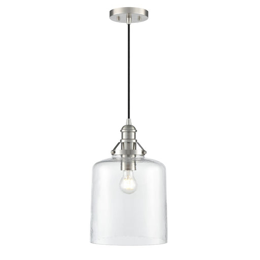 Millennium Lighting Khrisa 1Lt 16" Pendant, BN/Clear Hammered