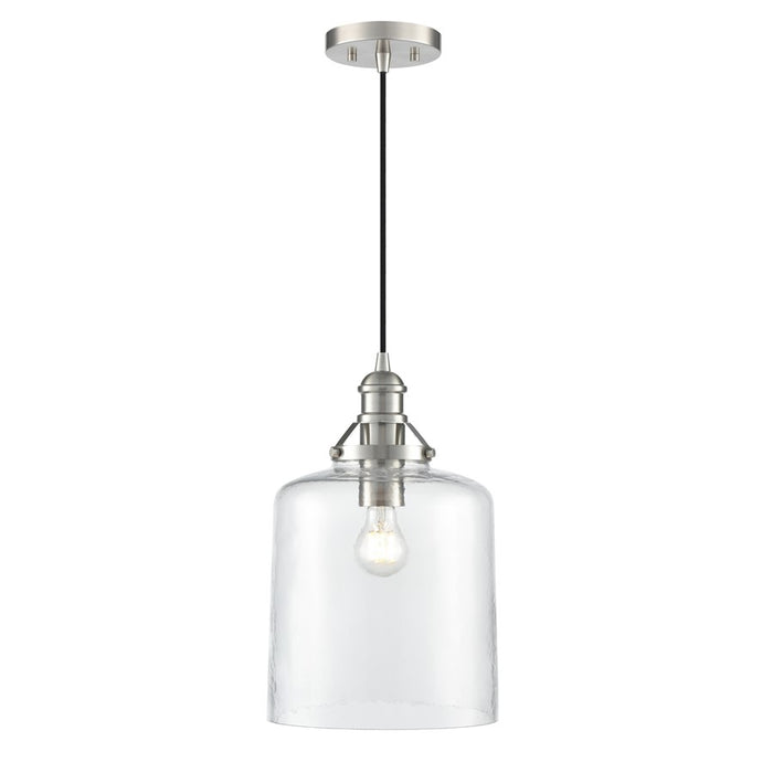 Millennium Lighting Khrisa 1Lt 16" Pendant, BN/Clear Hammered