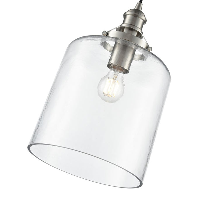 Millennium Lighting Khrisa 1Lt 16" Pendant, BN/Clear Hammered