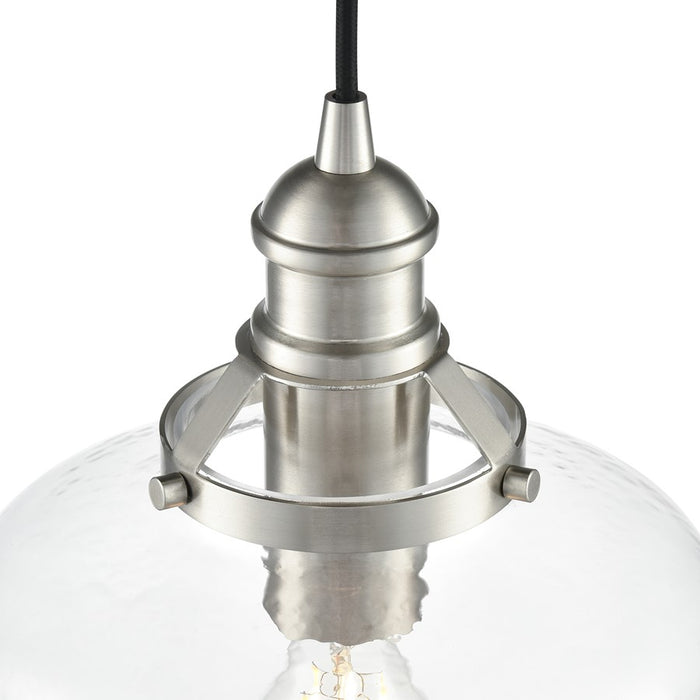 Millennium Lighting Khrisa 1Lt 16" Pendant, BN/Clear Hammered