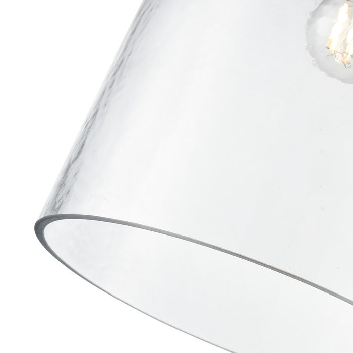 Millennium Lighting Khrisa 1Lt 16" Pendant, BN/Clear Hammered