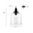 Millennium Lighting Khrisa 1Lt 16" Pendant, BN/Clear Hammered