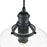 Millennium Lighting Khrisa 1Lt 16" Pendant, Black/Clear Hammered