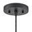 Millennium Lighting Khrisa 1Lt 16" Pendant, Black/Clear Hammered