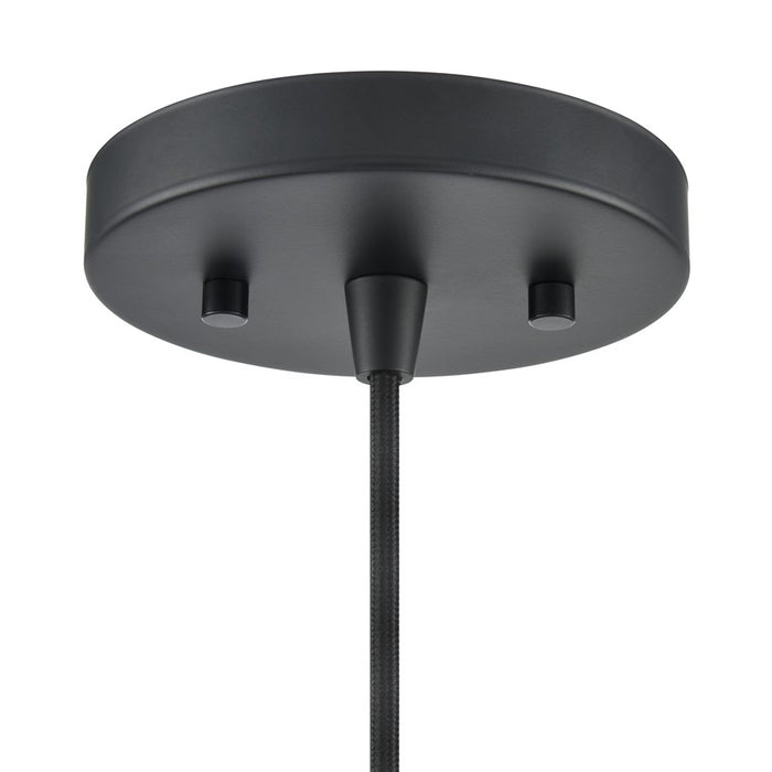 Millennium Lighting Khrisa 1Lt 16" Pendant, Black/Clear Hammered