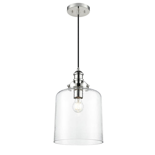 Millennium Lighting Khrisa 1Lt 16" Pendant, PN/Clear Hammered - 218201-PN
