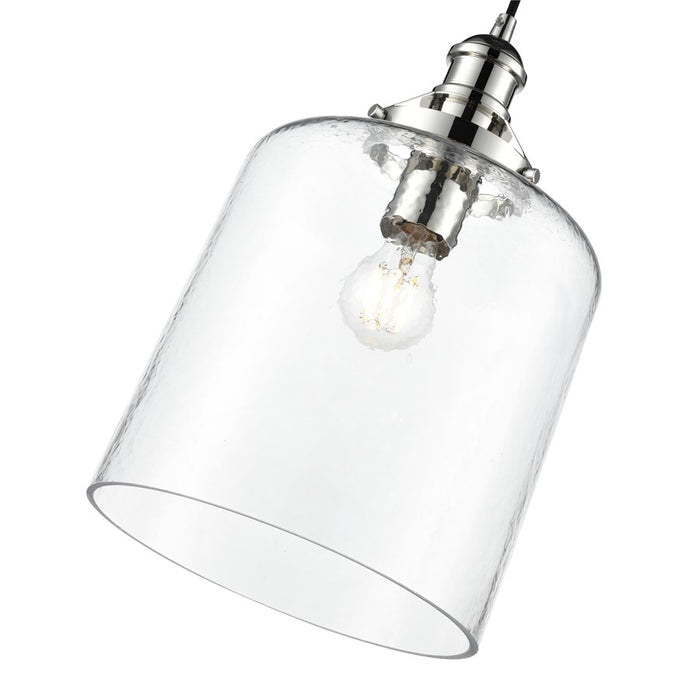 Millennium Lighting Khrisa 1Lt 16" Pendant, PN/Clear Hammered