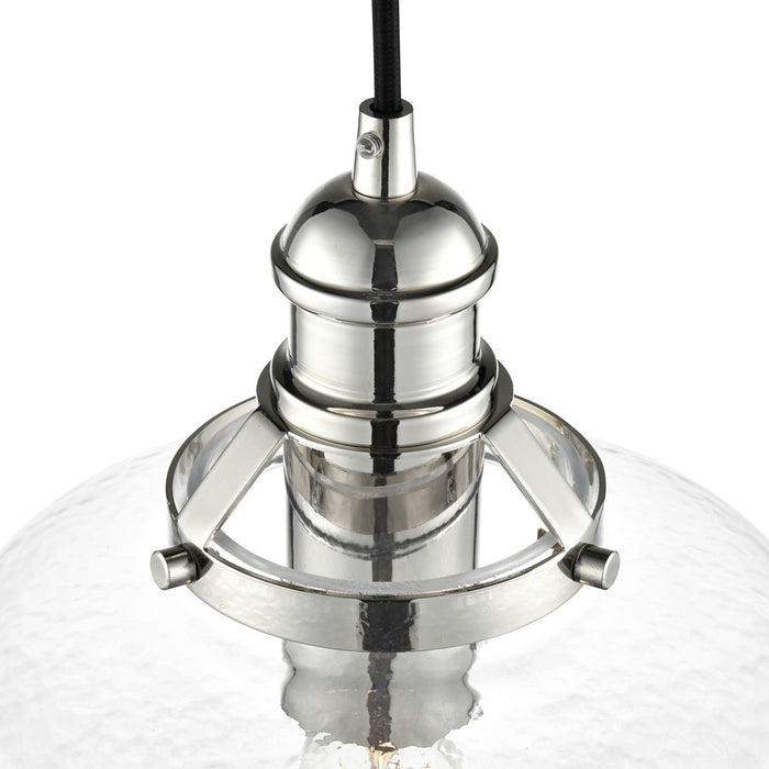 Millennium Lighting Khrisa 1Lt 16" Pendant, PN/Clear Hammered