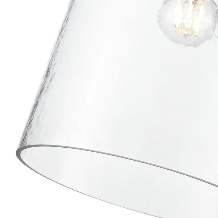 Millennium Lighting Khrisa 1Lt 16" Pendant, PN/Clear Hammered