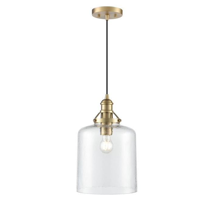 Millennium Lighting Khrisa 1Lt 16" Pendant, Brass/Clear Hammered