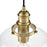 Millennium Lighting Khrisa 1Lt 16" Pendant, Brass/Clear Hammered