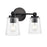 Millennium Lighting Lauryn 2Lt 14" Vanity, Black/Clear Seeded - 22002-MB