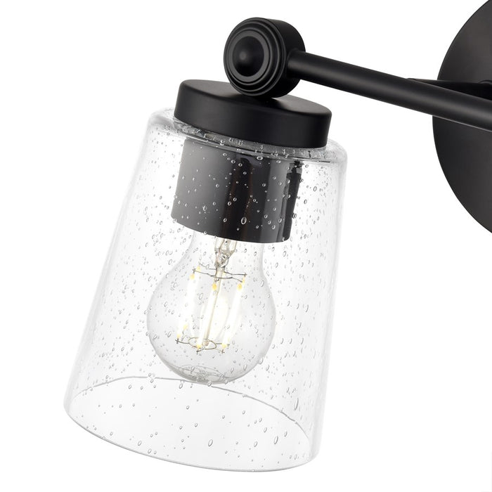 Millennium Lighting Lauryn 2Lt 14" Vanity, Black/Clear Seeded