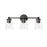 Millennium Lighting Lauryn 3Lt Vanity, Black/Clear - 22003-MB