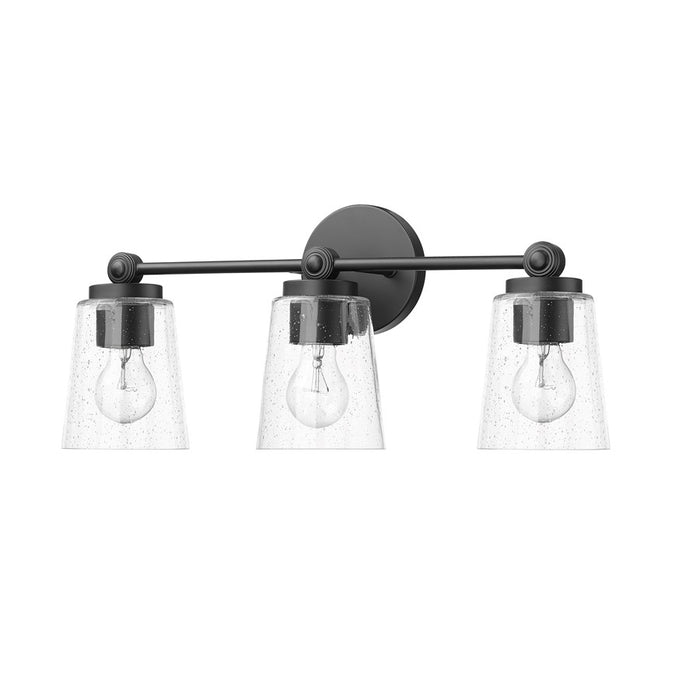 Millennium Lighting Lauryn 3Lt Vanity, Black/Clear
