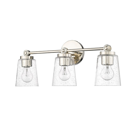 Millennium Lighting Lauryn 3Lt Vanity, Polished Nickel/Clear