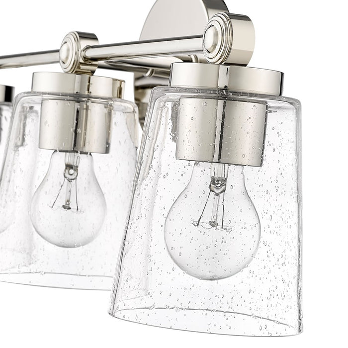 Millennium Lighting Lauryn 3Lt Vanity, Polished Nickel/Clear