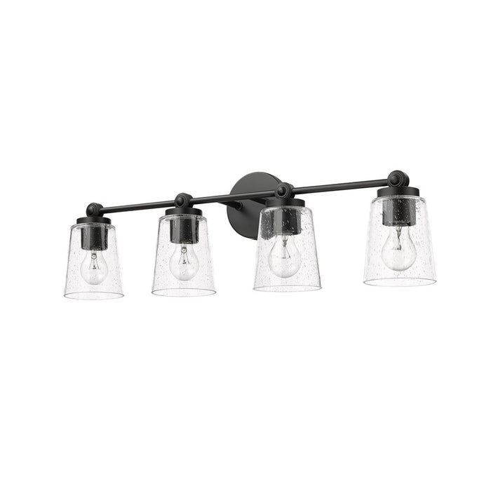 Millennium Lighting Lauryn 4Lt Vanity, Black/Clear